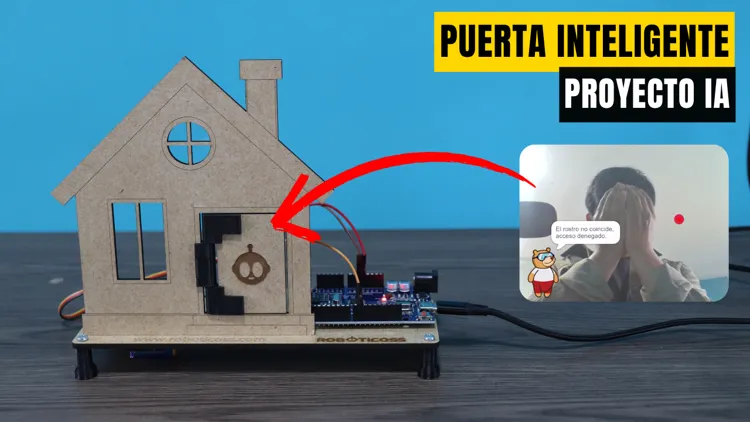 Proyecto educativo de puerta automática con Arduino y reconocimiento facial