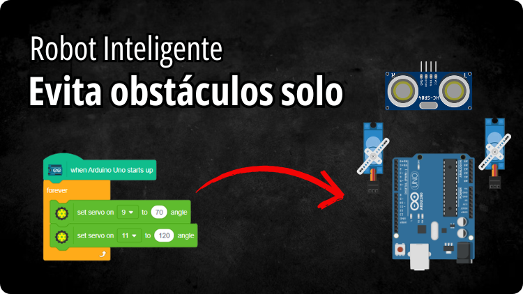 Robot evasor de obstáculos para niños hecho con cartón y Arduino usando servomotores SG90, ideal para aprender robótica básica